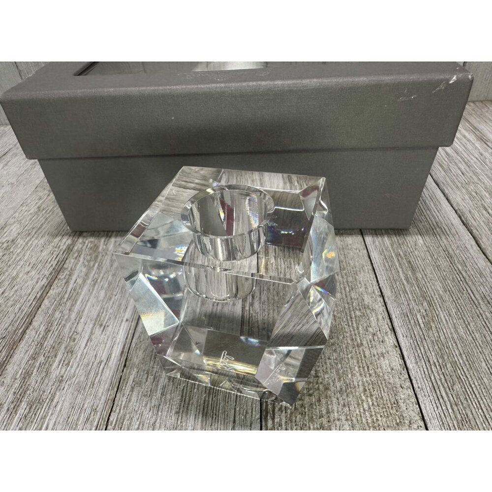 Vtg Rosenthal Regency Crystal Glass Votive Candle Holders W/ Box Set of 2 - Picture 8 of 15